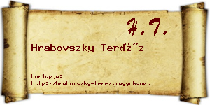 Hrabovszky Teréz névjegykártya