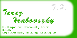 terez hrabovszky business card